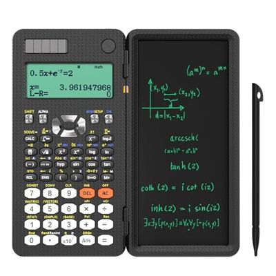 NEWYES calculatrice scientifique avec tablette d'écriture, 417 fonctions calculatrice 991ES Plus améliorée, batterie solaire, pour ingénieur, enseignant, lycée collège fournitures de bureau