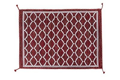 Dmora Tapis moderne Toronto, style kilim, 100% coton, rouge, 180x120cm