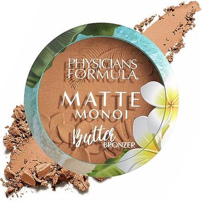 Physicians Formula Matowy Monoi Butter Bronzer, Puder Bronzer o Kremowej i Miękkiej Teksturze, Wzbogacony Monoi i Masłem Murumuru dla Długotrwałego Efektu, Odporny na Wodę, Matowy Głęboki Bronzer