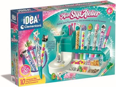 Clementoni Idea 59415 Atelier de stylos, avec plus de 50 accessoires, jouet créatif, stylo personnalisé, coffret cadeau pour enfants à partir de 5 ans