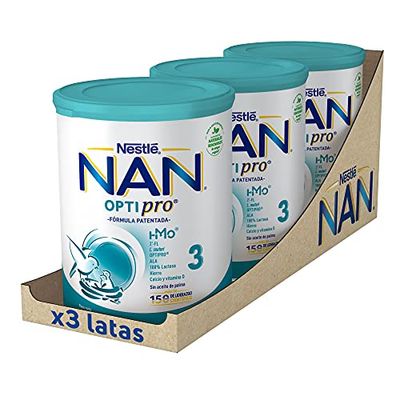 Nan Nestlé Optipro 3 Leche De Crecimiento en Polvo, x 800g, Formato Exclusivo