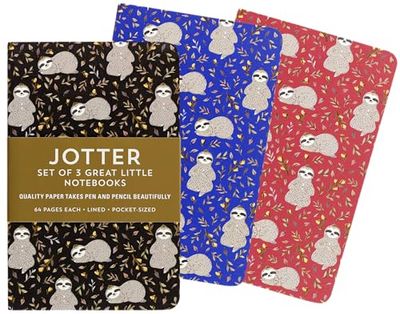 Peter Pauper Press Sloths Mini Notebooks (set of 3)