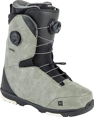 Nitro Heren Club BOA Dual All Mountain Freeride Freestyle snelvetersysteem boot snowboardboot, grijs-zwart, MP 27.0 // EU 41 1/3 // US 9