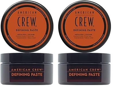American Crew Defining Paste with Medium Hold and Low Shine, Gifts for Men, for Thickening and Texture, Matte Finish, Hair Styling Wax for Men - 85 g (Pack of 2)