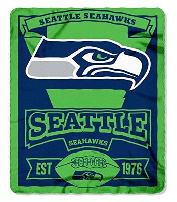 Officiellt licensierad NFL Seattle Seahawks "Marque" tryckt fleece överkast, 50" x 60", flerfärgad