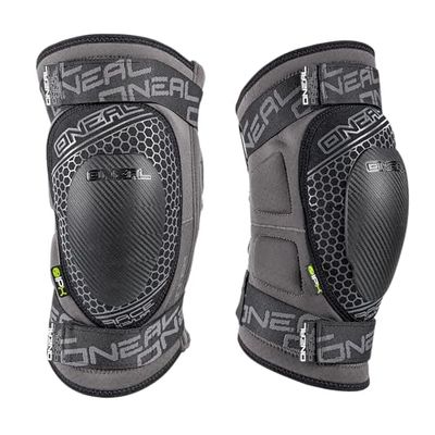 O'NEAL | Knäskydd | Motocross Enduro MTB BMX | Flexibel dragkedja, IPX®-skydd för starkt skydd, andningsbart material | Sinner Race Kevlar knäskydd | Vuxna | Grå | Storlek XL