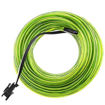 BeMatik - Filo elettroluminescente giallo bobina 5m 2,3 millimetri Batteria