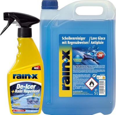 Rain-X Screen Wash -15ºC & De-Icer Pack - Advanced Winter Protection - Rapid De-Icing & Water-Repellent Technology - Superior Cleaning Performance