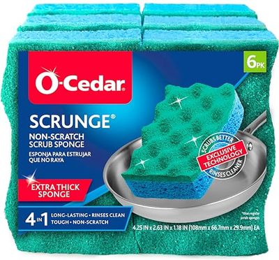 O-Cedar Esponja Multiusos (Paquete de 6) SYNCHKG036129, 6, Verde XL (Green,x-Large), 1