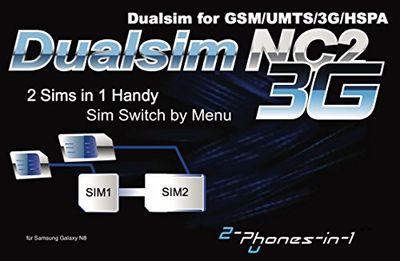 2-phones-in-1 2in1-NC2N8 Dual SIM Adapter voor Samsung Galaxy Note 8