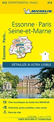 Carte Départementale Essonne, Paris, Seine-et-Marne