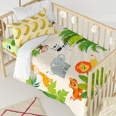 HappyFriday Juego de Funda nórdica Mr Fox Wild Multicolor Cuna de Bebé 2 Piezas - Marca EAN: 8420001150153
