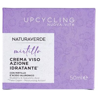 Naturaverde Upcycling Cranberry Face Cream with Cranberry Extract and Hyaluronic Acid Moisturising Effect 50 ml