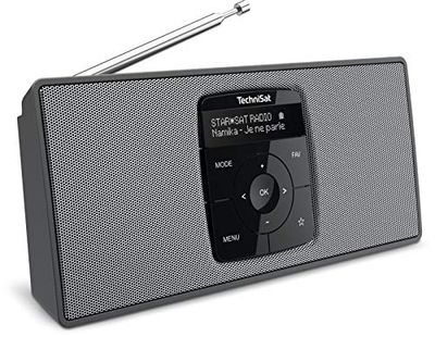 TechniSat Bärbar DAB Stereoradio, Svart/Silver