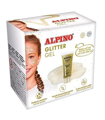 Alpino -Glitter Gel Fiesta guldfärg 6-enhets format (DL000616)