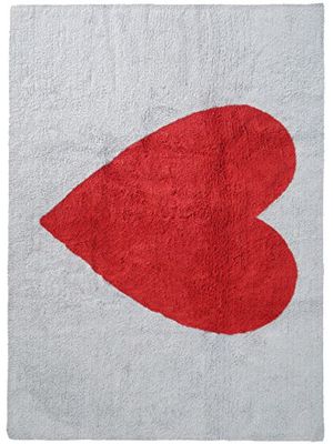 Benuta Alfombra Infantil (Bambini Heart | Alfombra para de Juego y habitación de los Niños, algodón, Azul, 120x160 cm