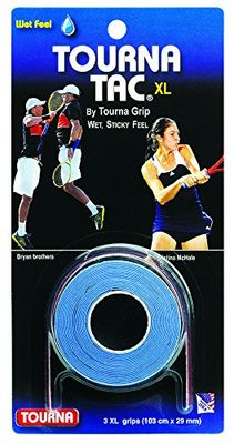 Unique Overgrip Tourna TAC 3er - Cabo de raquete de ténis, cor azul, tamanho padrão