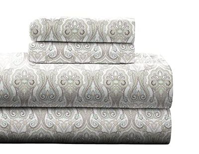 pointehaven Flannel 170 GSM Sheet Set,Twin Paisley