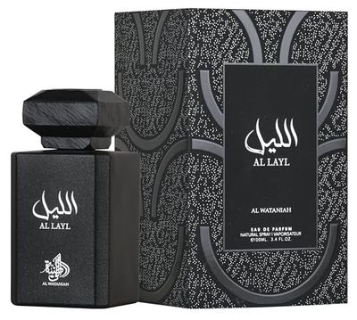 AL WATANIAH Al Layl - Parfum de Luxe Unisexe, Eau de Parfum 100 ml, Fragrance Nocturne et Sophistiquée, Parfum Durable pour Hommes et Femmes, Idéal pour les Occasions Spéciales