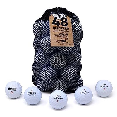 Second Chance Top Flite 48, Mix Grade A Lakeballs golf, högkvalitativa golfbollar, golfbollar lakeballs