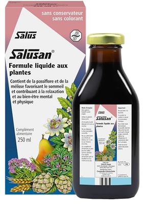 Salus Salusan® - Formule liquide - Sommeil et Relaxation, Bien-Être - Extraits Naturels de Mélisse et de Passiflore - 250 ml