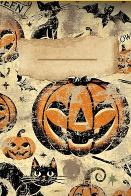 Vintage Halloween | Retro 1920s-1950s Spooky Aesthetic: Pumpkins, Black Cats, and Playful Witches – Perfect for Fall Journaling