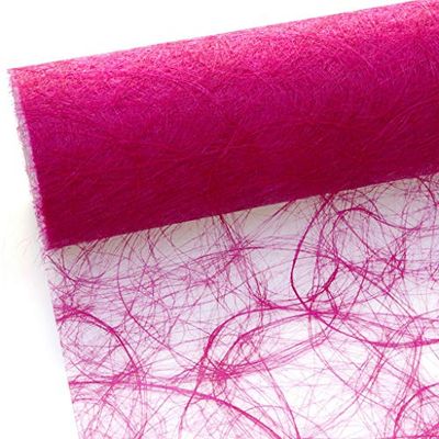 Unbekannt 25 m x 20 cm sizoweb® feltro original fita de mesa caminho de mesa fúcsia rosa para casamento