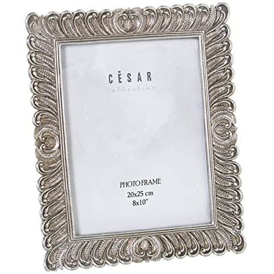 PORTAFOTO RESINA 20X25CM PLATEADO EXT:26X1,8X31CM