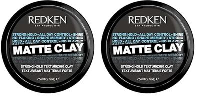 Redken, Cire Modelante à l'Argile pour Effet Déconstruit, Texture légère, Touché Souple, Sans Résidu, Pour Tous Types de Cheveux, Matte Clay, 75ml (Lot de 2)