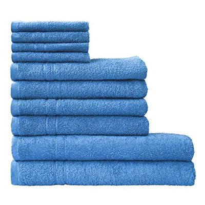Dyckhoff Kristall Lot de Serviettes en Coton Bleu Cobalt 26 x 36 cm