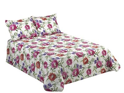 VIANTALA TANIA 103 conjunto de capa nova, cama 150, algodão, fúcsia e branco.