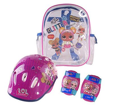 LOL SURPRISE Rugzak + helm + bescherming (OLOL004), kinderen, meerkleurig, kinderen