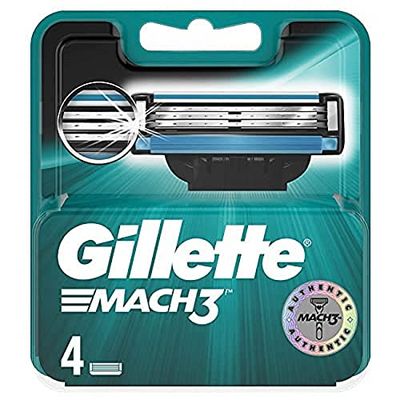 Gillette Mach3 Men's Razor Blades, 4 Blades