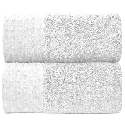 GC GAVENO CAVAILIA Premium Hand 100% Cotton, Ultra Soft and Super Absorbent, 600 GSM Extra Large Thick Towel, Pack of 2, Egyptian, White, 50 X 80 Cm