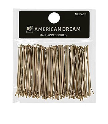 American Dream Straight Bobby Pins, Blonde 2.5-inch/ 6.35 cm - Pack of 100