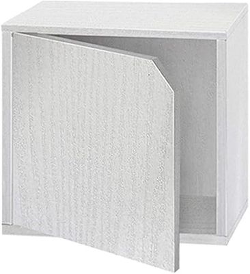 Gardenia Rek met deur, boekenkast voor muur of vloer, voor compositie wit