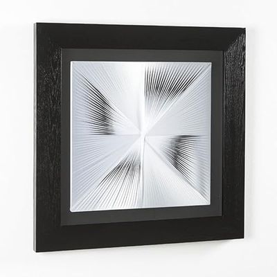 CUADRO 90X5X90 MADERA NEGRO