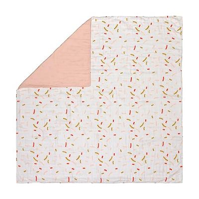 LÄSSIG Couverture pour bébé Couverture à langer Couverture douillette douce et respirante/ Heavenly Soft Blanket Little Mateys Sprinkles spicy orange