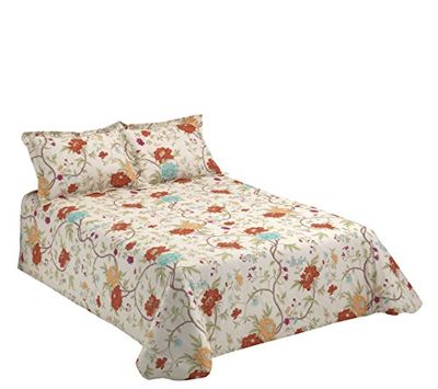 VIANTALA TRIANON 100 Conjunto de capa de edredão, cama 150, algodão, vermelho e branco