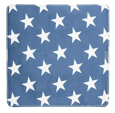 WENKO Tapis antidérapant pour Douche Stella Bleu foncé - Tapis de Douche antidérapant avec ventouses, Plastique (TPR), 54 x 54 cm, Bleu foncé