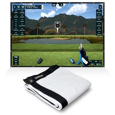 SimSpace Elite Écran D'impact pour Simulateur De Golf - Ecran De Projection Premium pour Simulateur De Golf à Domicile, Construction Monocouche De Haute Qualité, 3,3 x 2,525 mètres