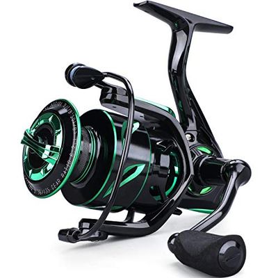 Sougayilang Vismolens Lichtgewicht Zoutwater Spinning Reel - 35lbs Koolstofvezel Drag, 12+1 BB Ultra Glad Alle Aluminium Kusthaspel voor Zoutwater of Zoetwater-3000