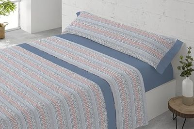 Juego sábanas 50/50 mistral 105 cm azul