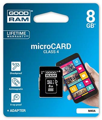 Goodram Micro SD C4 - Tarjeta de Memoria Micro SDHC de 8 GB