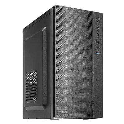 TACENS ANIMA AC5, Caja PC MicroATX Compacta, Frontal Malla Refrigeración Avanzada, USB 3.0, Diseño Minimalista, Negro