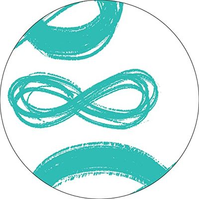 Bonateks, Ronde digitaal bedrukte muismat, antislip onderkant, voor kantoor en thuis, diameter: 22 cm