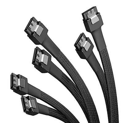 KabelDirekt – 3 x 7-pin SATA 3 datakabel 6 Gbit/s 30 cm