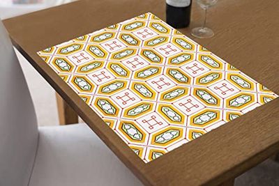 Doge Milano Set de 2 sets de table rectangulaires, 100% Made in Italy, Sets de table américains avec impression numérique, antidérapants et lavables, Modèle Glam - Violet, cm 40x30