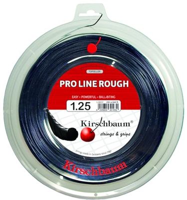 Kirschbaum Pro Line Rough-cabo de rede (200 m, 1,25 mm), cor preta corda de ténis, adultos unissexo, 1,25 mm