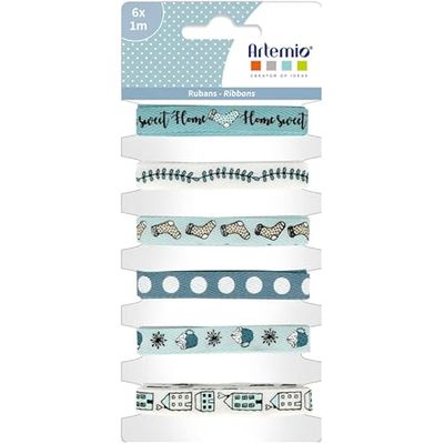 Artemio 6X1M Printed Ribbons Cosy Christmas